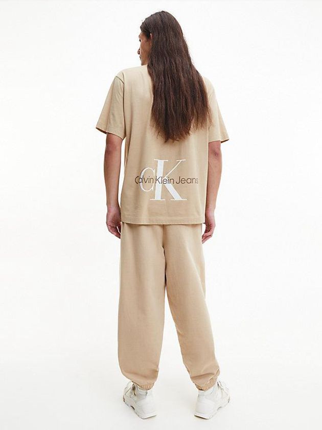 Khaki Calvin Klein Oversized Monogram Men Joggers | GMBE-45186