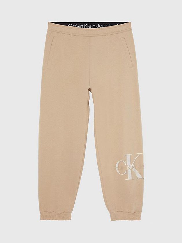 Khaki Calvin Klein Oversized Monogram Men Joggers | GMBE-45186
