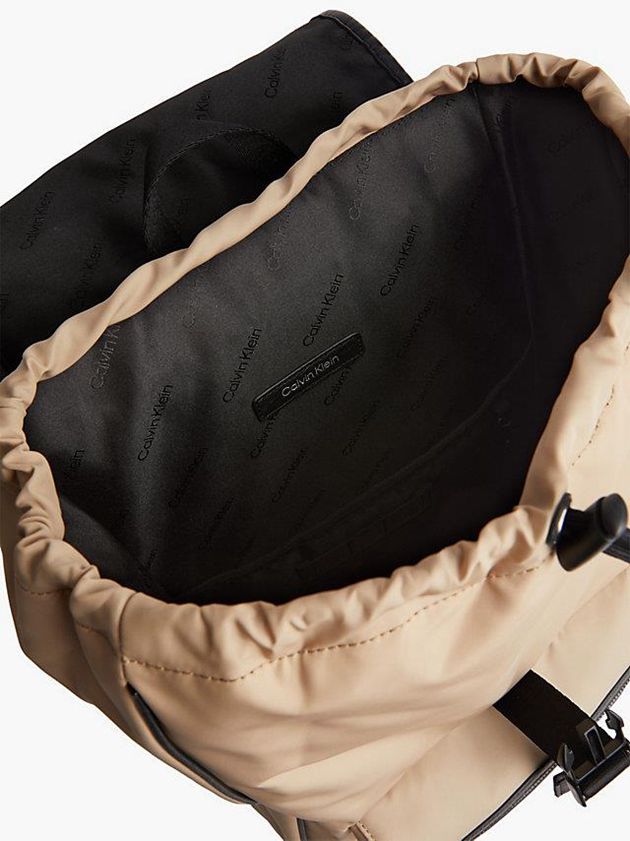 Khaki Calvin Klein Recycled Business Men Backpack | MYAW-69804