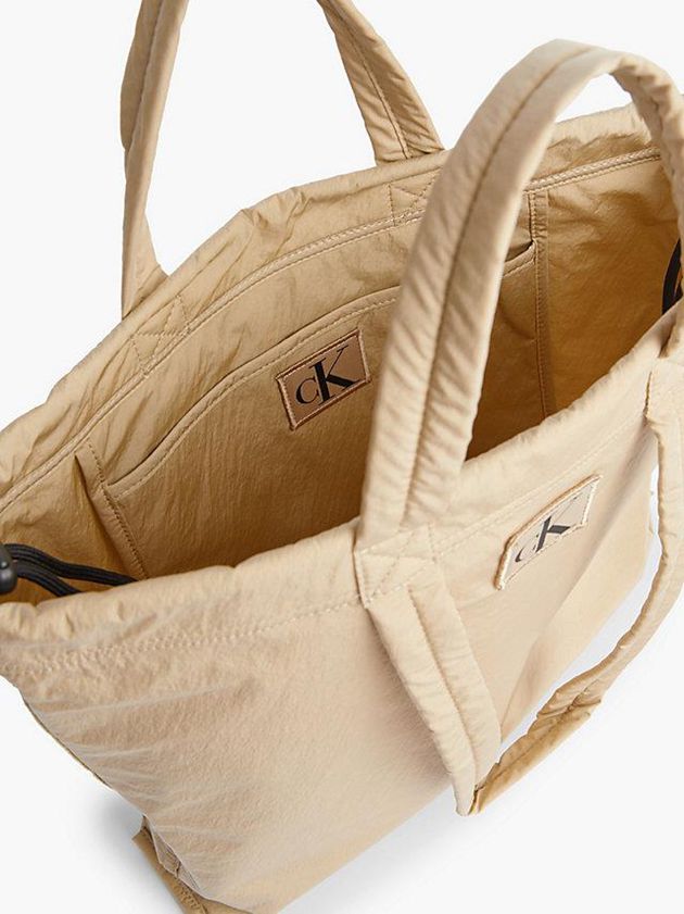 Khaki Calvin Klein Recycled Nylon Reversible Tote Women Bags | WUFQ-07436