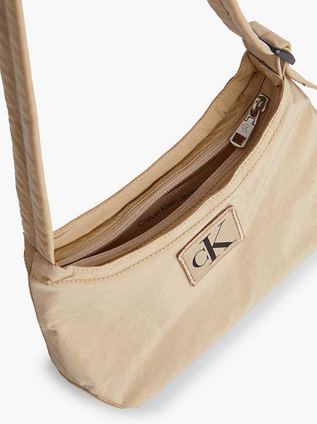 Khaki Calvin Klein Recycled Nylon Shoulder Women Bags | SFXC-64907