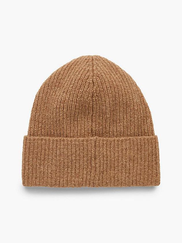 Khaki Calvin Klein Recycled Wool Blend Men Beanie | BCZY-25419
