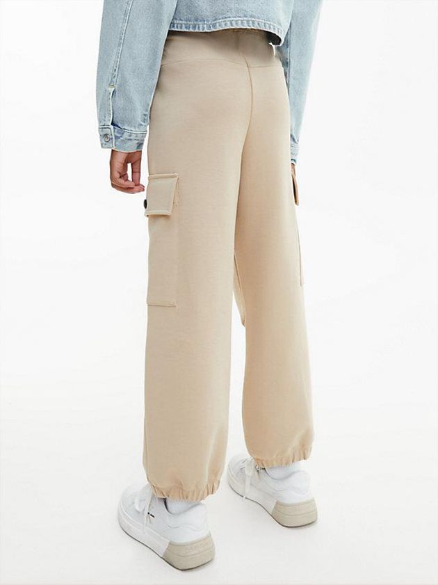 Khaki Calvin Klein Relaxed Cargo Girls's Joggers | WYNB-57329