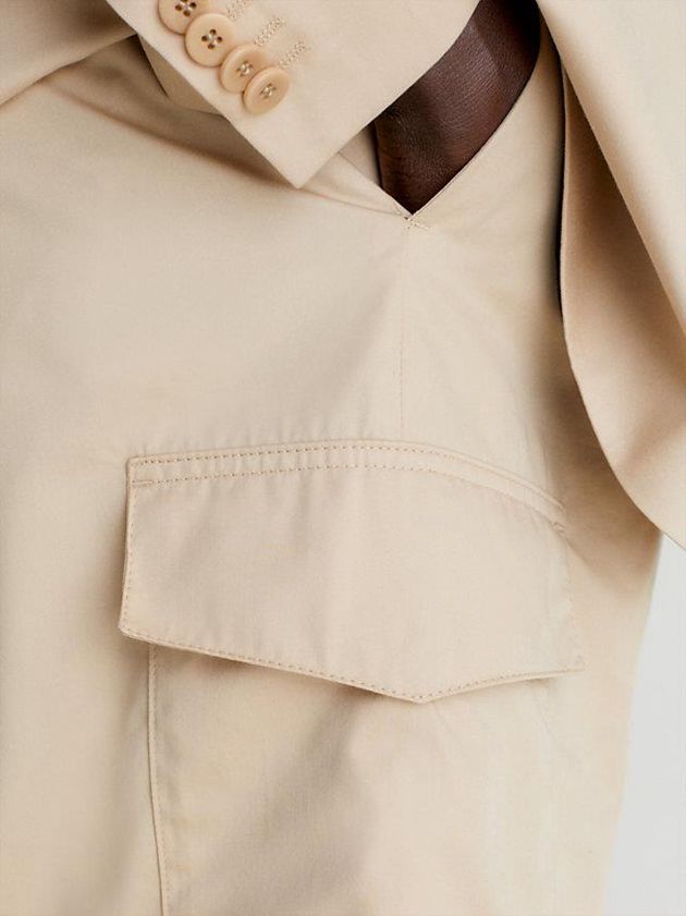 Khaki Calvin Klein Relaxed Pleated Cargo Men Shorts | RVBM-45217