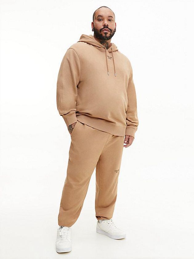 Khaki Calvin Klein Tapered Men Joggers | IZTV-18254