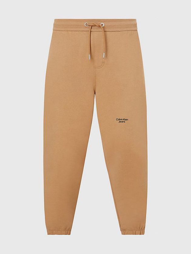 Khaki Calvin Klein Tapered Men Joggers | IZTV-18254