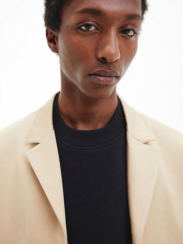 Khaki Calvin Klein Tencel Twill Men Jacket | VJQY-30924
