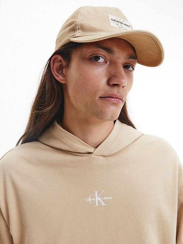 Khaki Calvin Klein Twill Men Cap | DJZV-76034