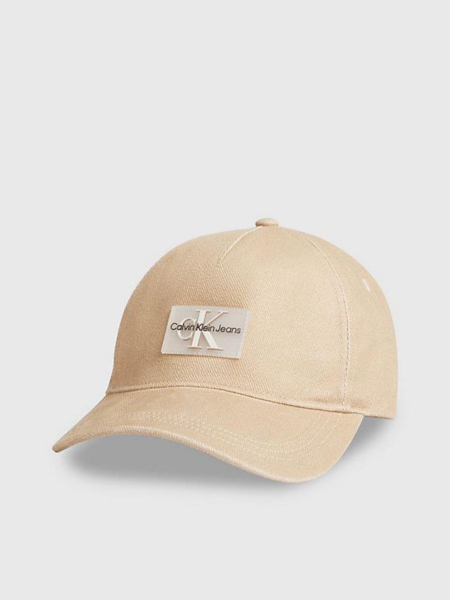 Khaki Calvin Klein Twill Men Cap | DJZV-76034