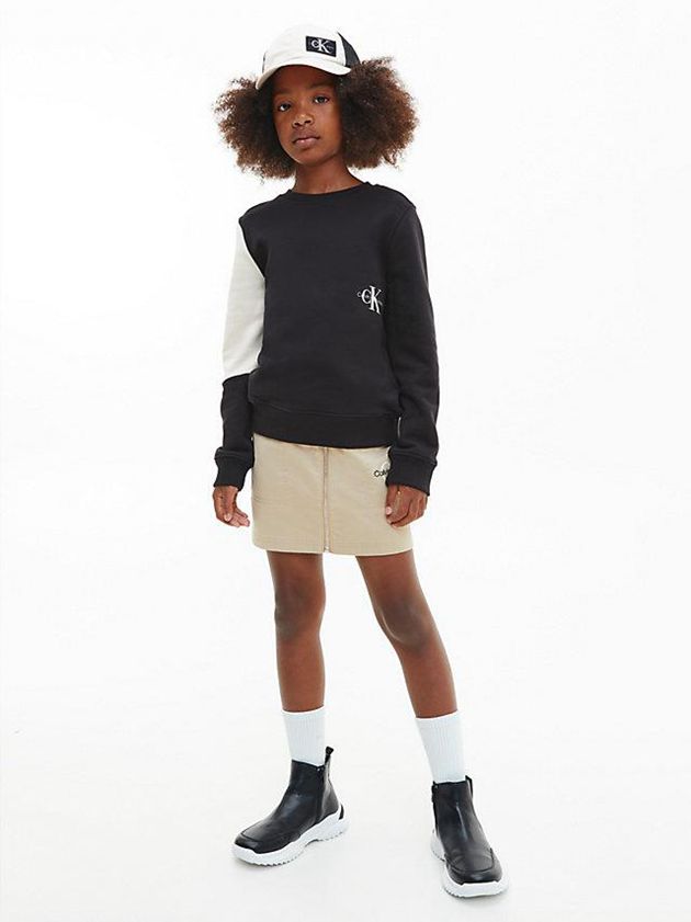 Khaki Calvin Klein Zipped Girls's Skirt | ZCFS-73125