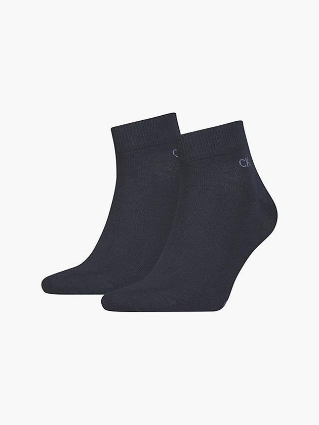 Navy Calvin Klein 2 Pack Ankle Men Socks | PWCG-61524