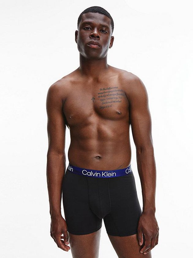 Navy Calvin Klein 3 Pack Boxer - Modern Structure Men Briefs | KOHT-15892