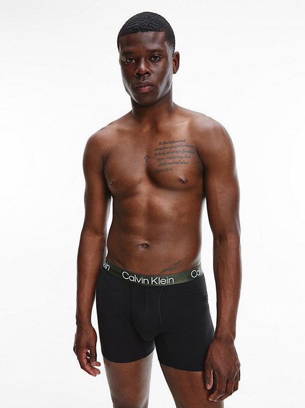 Navy Calvin Klein 3 Pack Boxer - Modern Structure Men Briefs | KOHT-15892