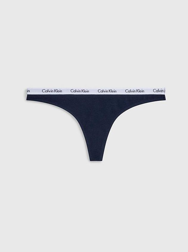 Navy Calvin Klein Carousel Women Thong | BQSI-69021