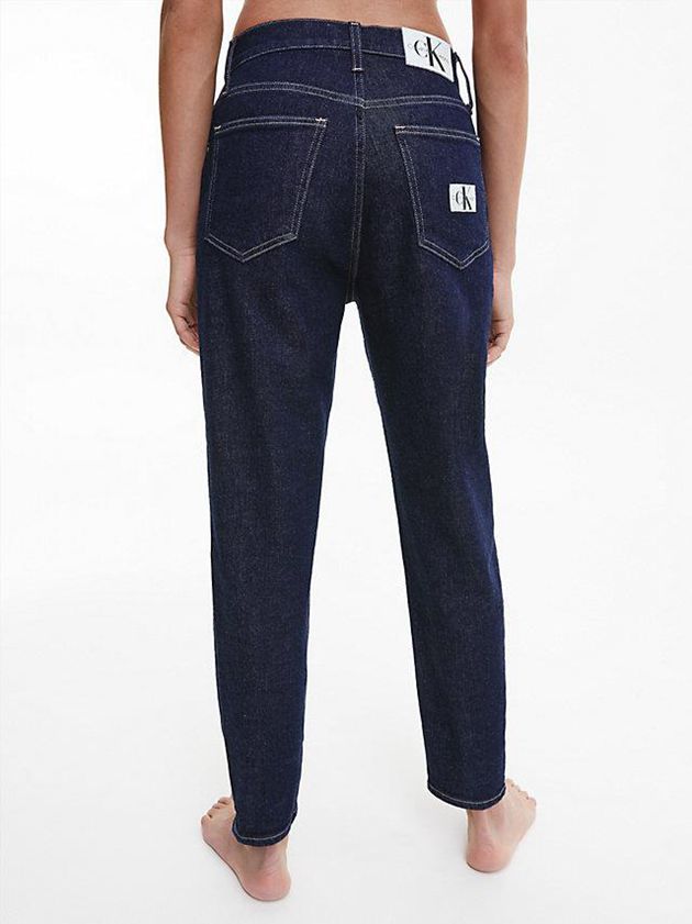 Navy Calvin Klein High Rise Mom Women Jeans | QLAS-85672