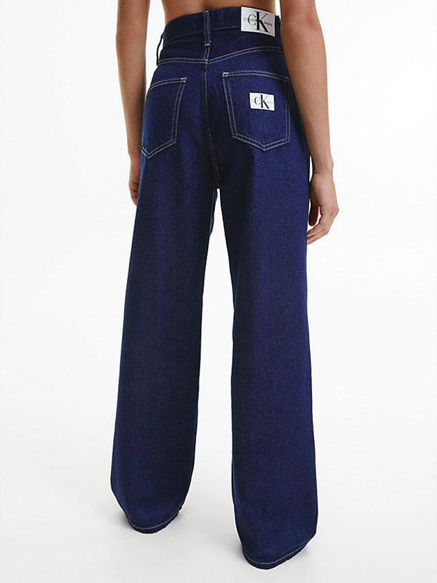 Navy Calvin Klein High Rise Relaxed Women Jeans | BUSA-26317