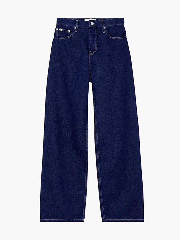 Navy Calvin Klein High Rise Relaxed Women Jeans | BUSA-26317