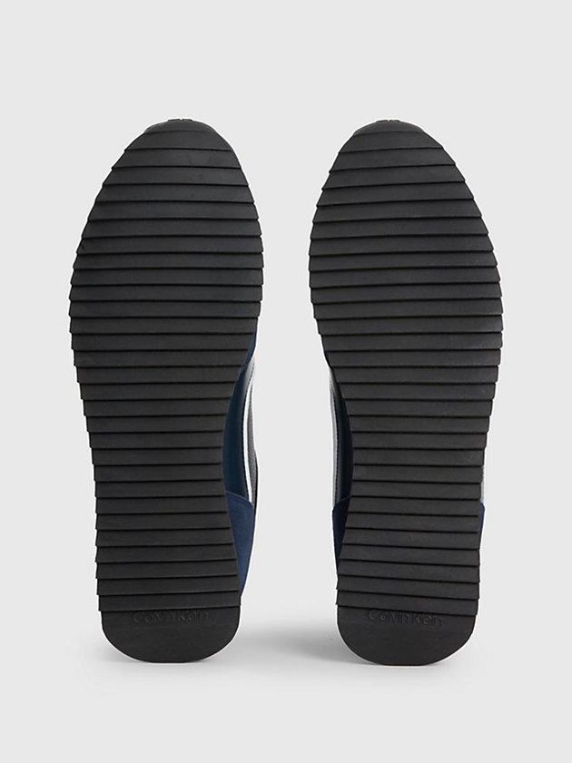 Navy Calvin Klein Leather Men Sneakers | QEPC-39872