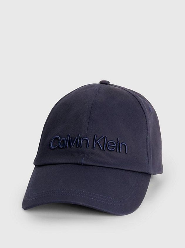 Navy Calvin Klein Organic Cotton Men Cap | EIAD-12068
