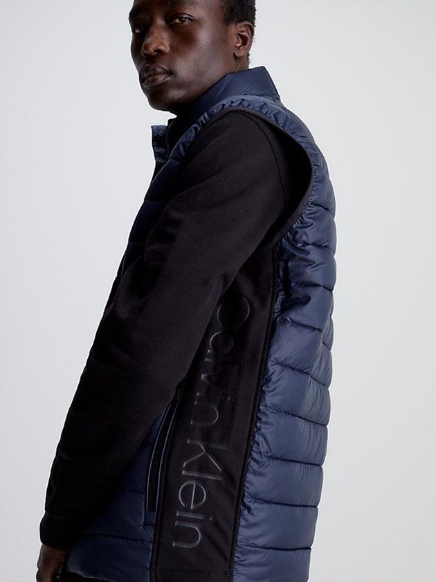 Navy Calvin Klein Puffer Men Vest | BCDI-92387