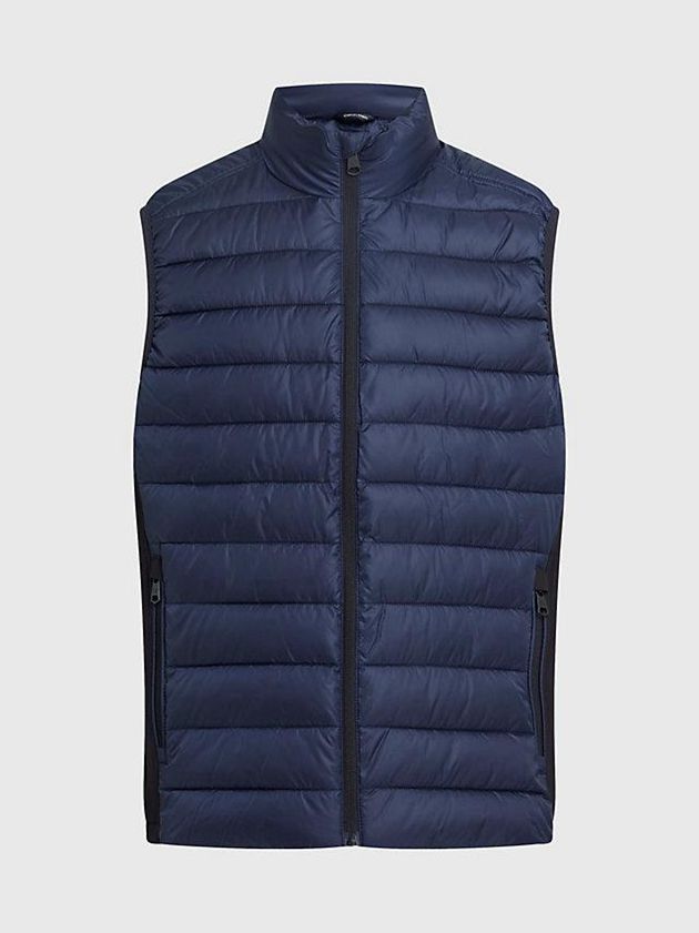 Navy Calvin Klein Puffer Men Vest | BCDI-92387