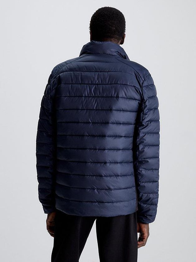 Navy Calvin Klein Recycled Puffer Men Jacket | JRHQ-52837