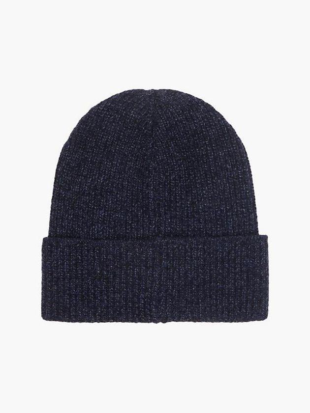 Navy Calvin Klein Recycled Wool Blend Men Beanie | PHXY-59208