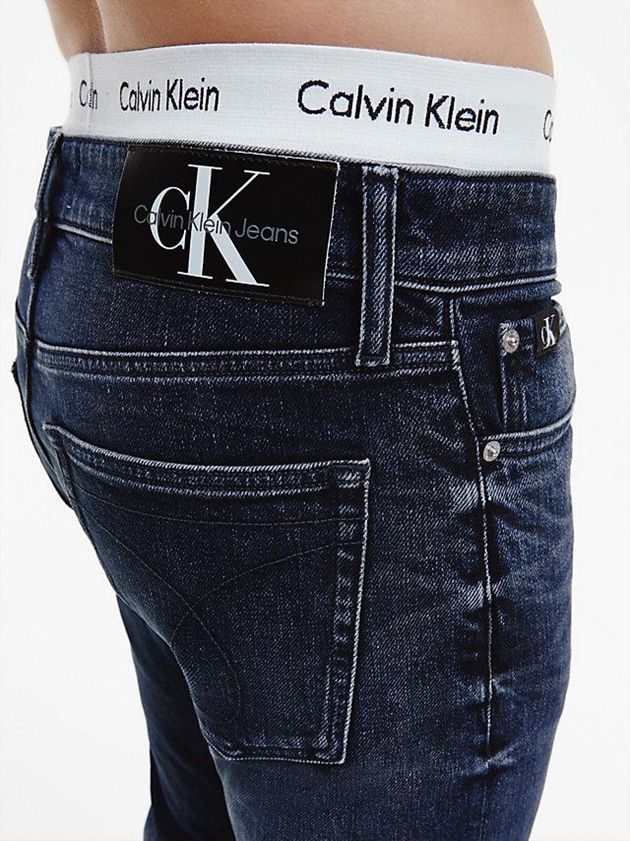 Navy Calvin Klein Slim Men Jeans | UGTA-17024