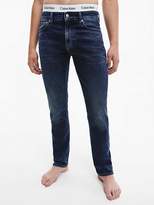 Navy Calvin Klein Slim Men Jeans | UGTA-17024