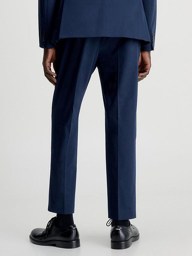 Navy Calvin Klein Slim Sateen Stretch Men Joggers | PJGA-34829