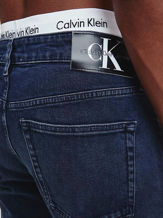Navy Calvin Klein Slim Tapered Men Jeans | OMEZ-69740