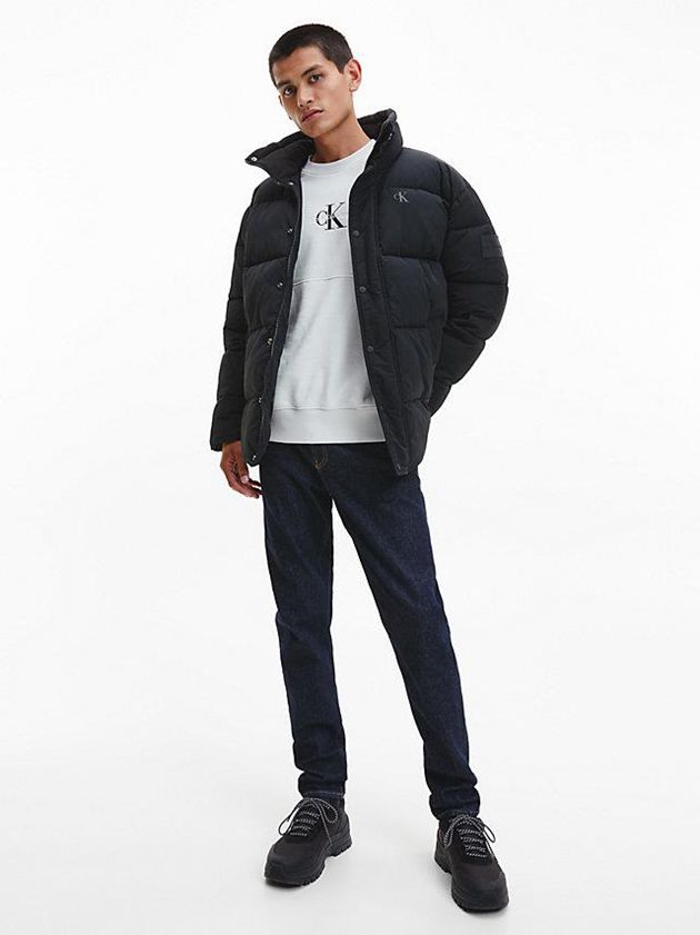Navy Calvin Klein Slim Tapered Men Jeans | XSBG-94756