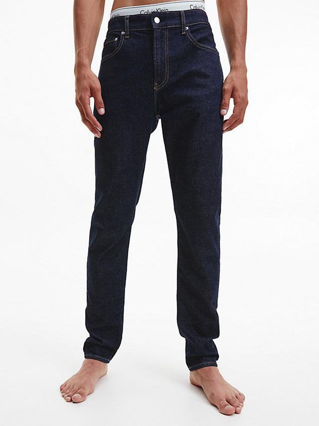 Navy Calvin Klein Slim Tapered Men Jeans | XSBG-94756