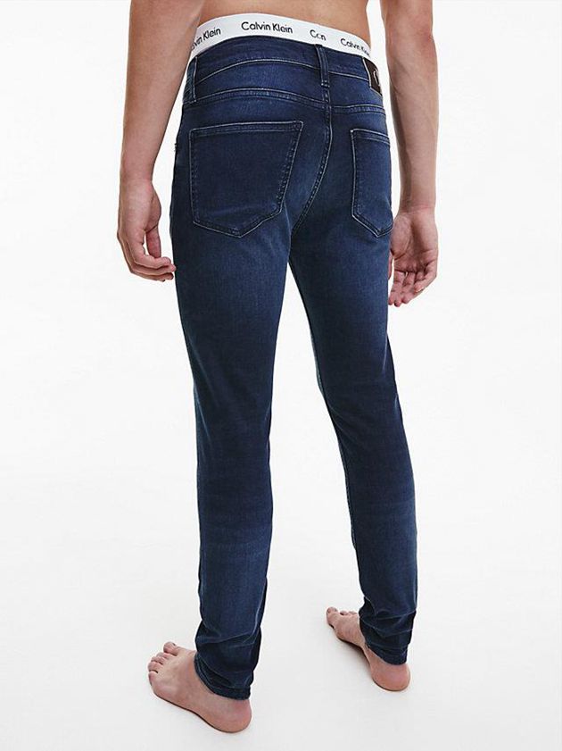 Navy Calvin Klein Super Skinny Men Jeans | ZJUR-29685