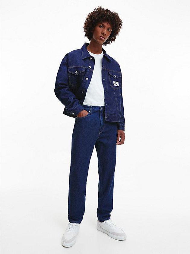 Navy Calvin Klein Tapered Men Jeans | OZQH-92350