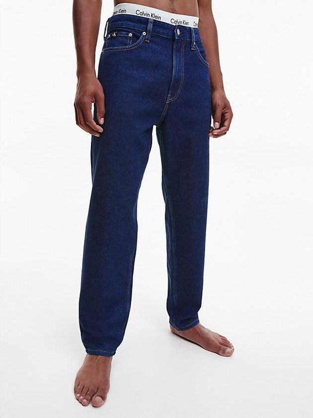 Navy Calvin Klein Tapered Men Jeans | OZQH-92350