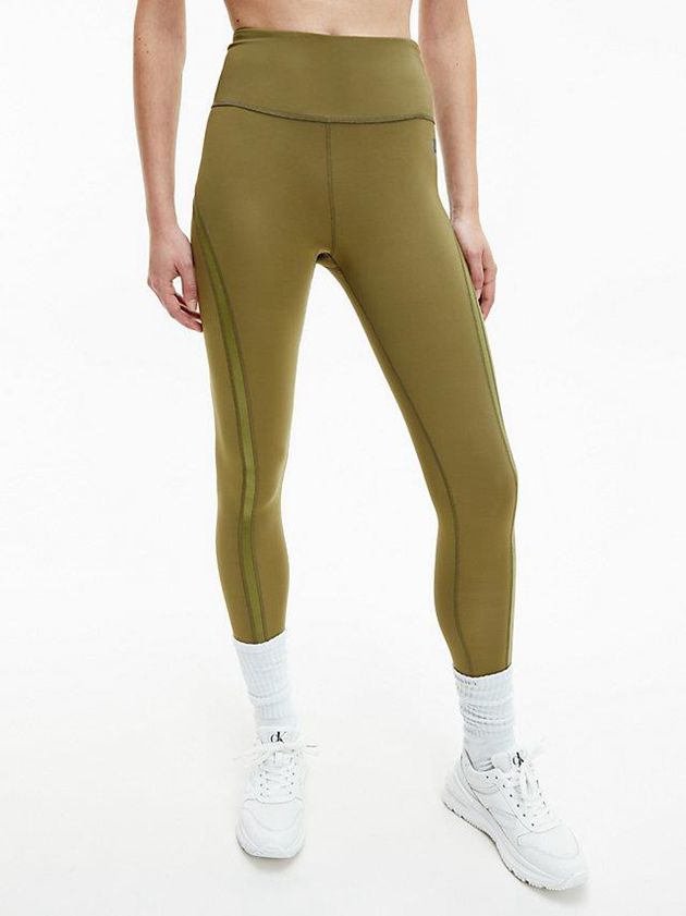 Olive Calvin Klein 7/8 Gym Women Leggings | JEDF-12906