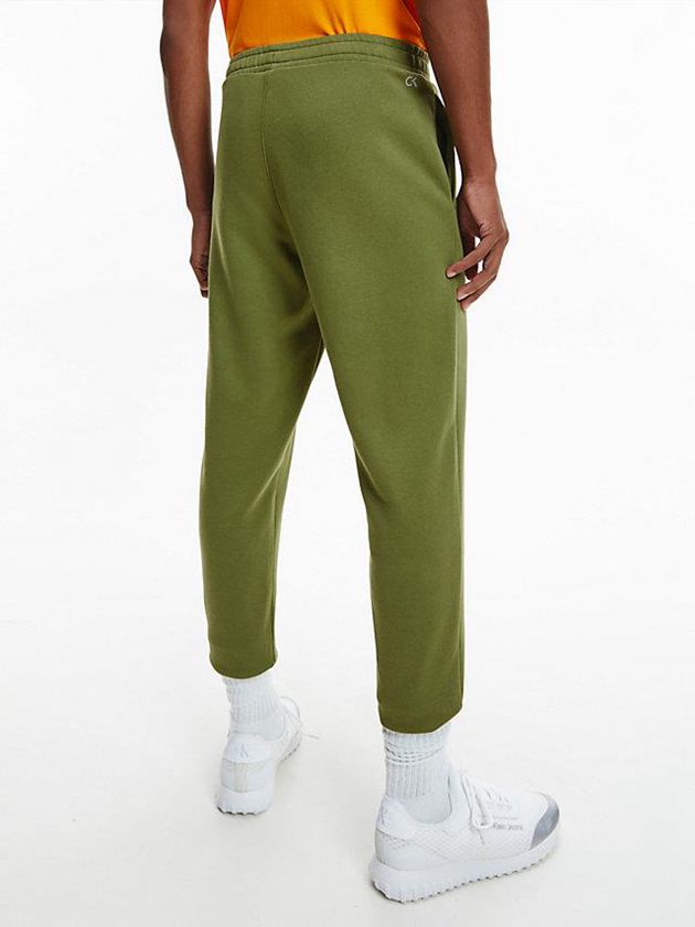 Olive Calvin Klein Cotton Terry Men Joggers | SDFE-95743