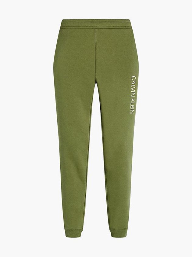 Olive Calvin Klein Cotton Terry Men Joggers | SDFE-95743
