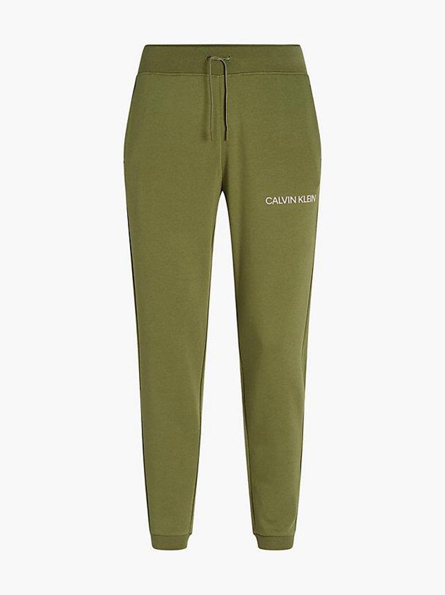 Olive Calvin Klein Cotton Terry Women Joggers | LZIX-36175
