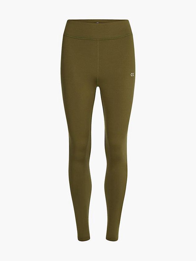 Olive Calvin Klein Gym Women Leggings | RYBA-14680