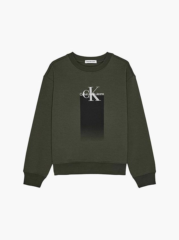 Olive Calvin Klein Logo Boys's Sweatshirt | FXJP-69853