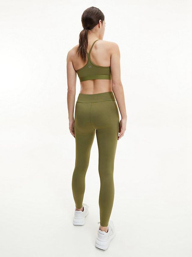 Olive Calvin Klein Low Impact Sports Women Bra | RPBI-62013