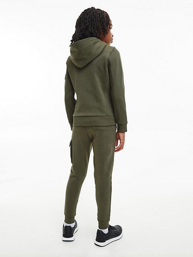 Olive Calvin Klein Peached Terry Boys's Hoodie | IASV-68470