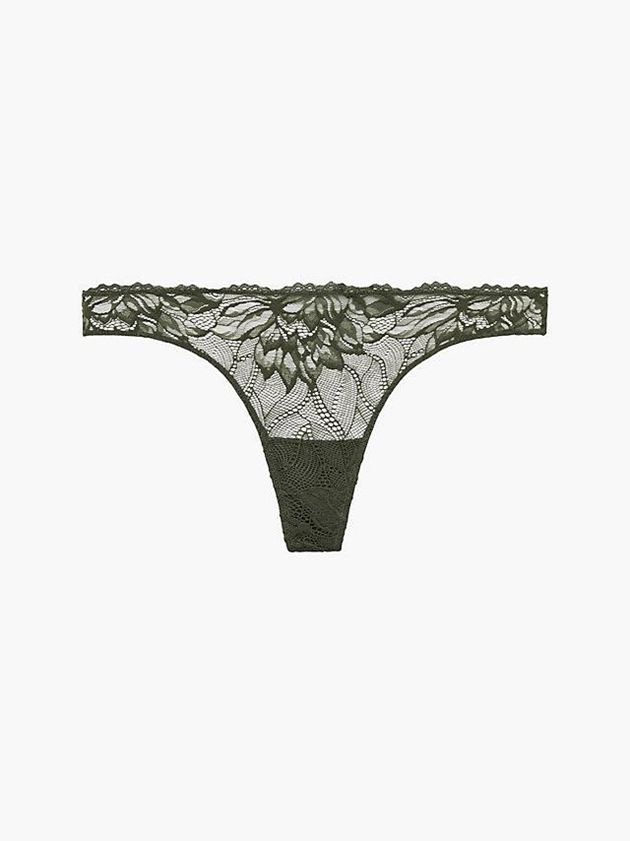 Olive Calvin Klein Seductive Comfort Women Thong | APLW-59270