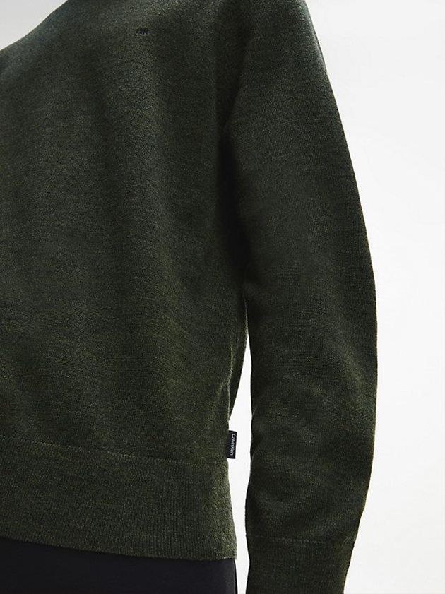 Olive Calvin Klein Slim Superior Wool Turtleneck Jumper Men Sweater | NHED-05178