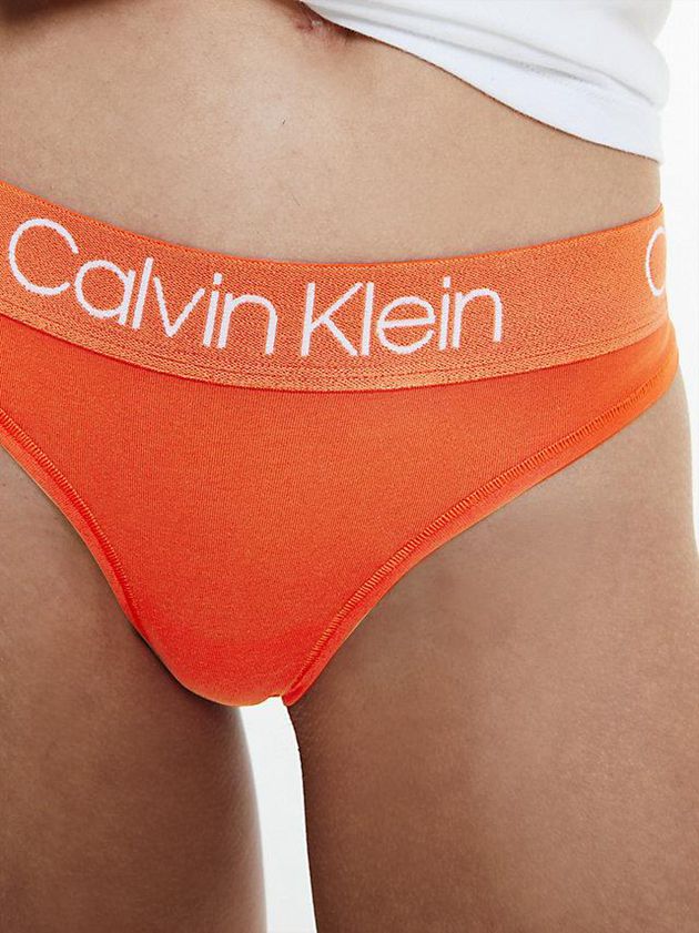 Orange Calvin Klein Body Women Thong | SNTO-18420