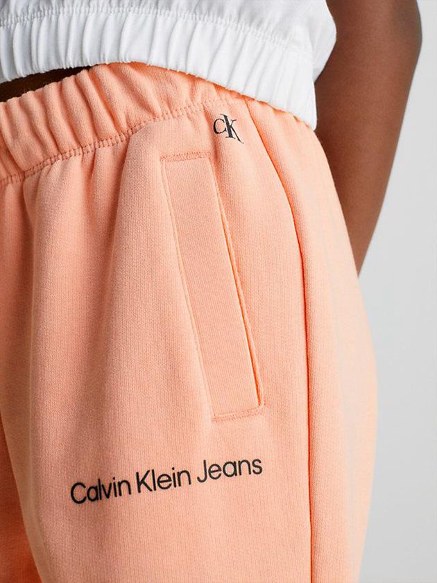 Orange Calvin Klein High Rise Relaxed Girls's Joggers | OBSD-10649