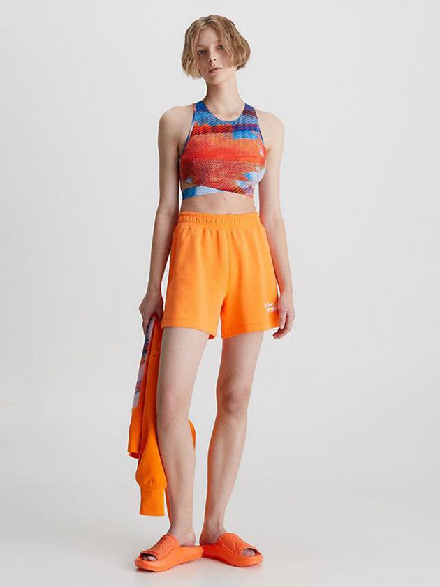Orange Calvin Klein Jogger Women Shorts | IQWC-36475