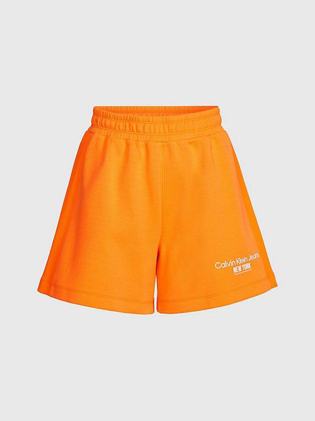 Orange Calvin Klein Jogger Women Shorts | IQWC-36475